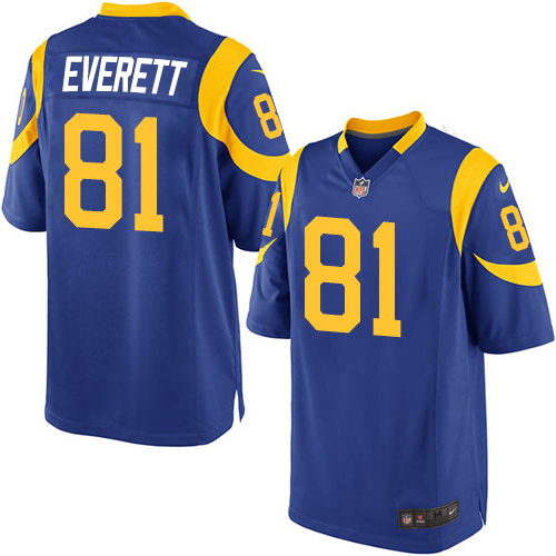 Nike Rams #81 Gerald Everett Royal Blue Alternate Youth Stitched NFL Elite Jersey - Click Image to Close